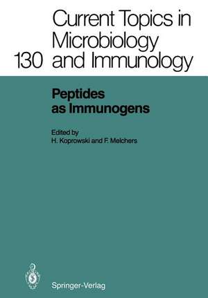 Peptides as Immunogens de Hilary Koprowski