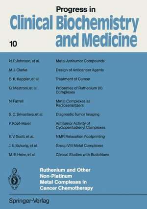 Ruthenium and Other Non-Platinum Metal Complexes in Cancer Chemotherapy de Etienne Baulieu