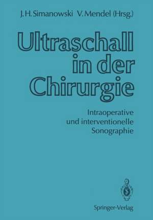 Ultraschall in der Chirurgie: Intraoperative und interventionelle Sonographie de Jörg H. Simanowski