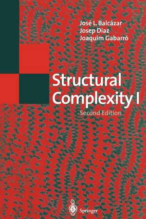 Structural Complexity I de Jose L. Balcazar