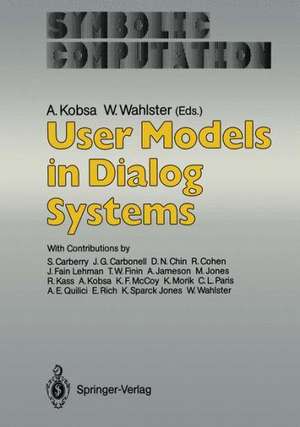 User Models in Dialog Systems de Alfred Kobsa