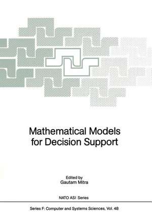 Mathematical Models for Decision Support de Harvey J. Greenberg