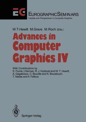 Advances in Computer Graphics IV de W. T. Hewitt