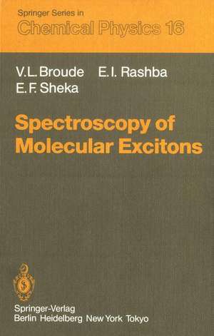 Spectroscopy of Molecular Excitons de Vladimir L. Broude