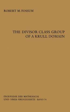 The Divisor Class Group of a Krull Domain de Robert M. Fossum