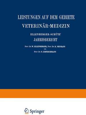 Ellenberger-Schütz’ Jahresbericht über die Leistungen auf dem Gebiete der Veterinär-Medizin: Fünfundvierzigster Jahrgang(Jahr 1925) de St. Angeloff