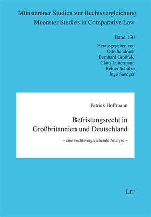 Befristungsrecht in Großbritannien und Deutschland - eine rechtsvergleichende Analyse - de Patrick Hoffmann