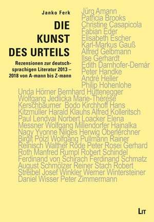 Die Kunst des Urteils de Janko Ferk