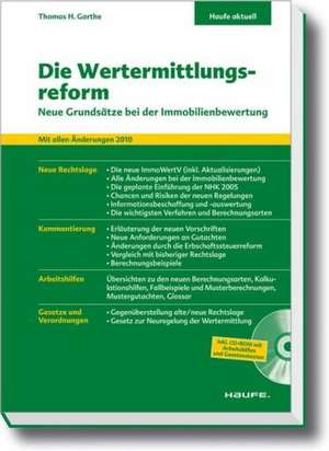 Die Wertermittlungsreform de Thomas H. Garthe