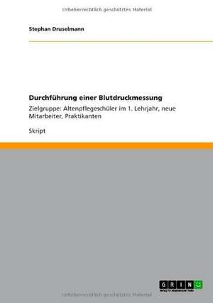 Durchführung einer Blutdruckmessung de Stephan Druselmann