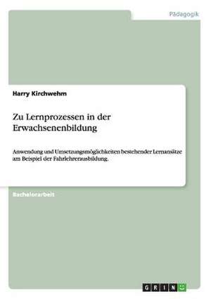 Zu Lernprozessen in der Erwachsenenbildung de Harry Kirchwehm