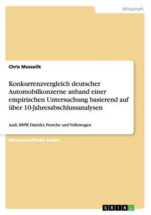 Konkurrenzvergleich deutscher Automobilkonzerne anhand einer empirischen Untersuchung basierend auf über 10-Jahresabschlussanalysen de Chris Muszalik