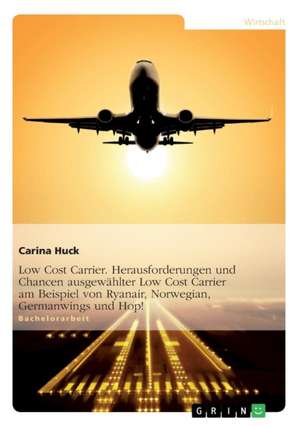 Low Cost Carrier. Herausforderungen und Chancen ausgewählter Low Cost Carrier am Beispiel von Ryanair, Norwegian, Germanwings und Hop! de Carina H.