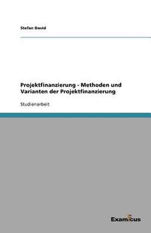 Projektfinanzierung - Methoden und Varianten der Projektfinanzierung de Stefan David