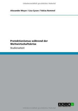 Protektionismus während der Weltwirtschaftskrise de Alexander Meyer