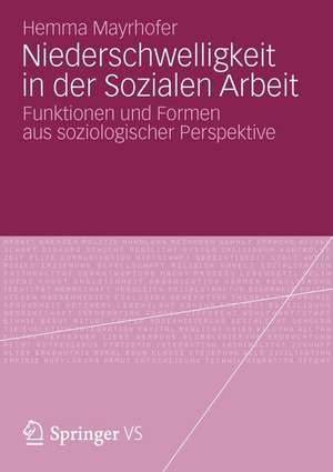 Niederschwelligkeit in der Sozialen Arbeit: Funktionen und Formen aus soziologischer Perspektive de Hemma Mayrhofer