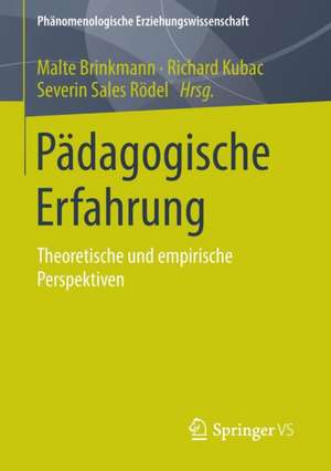 Pädagogische Erfahrung: Theoretische und empirische Perspektiven de Malte Brinkmann