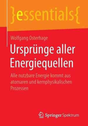 Ursprünge aller Energiequellen: Alle nutzbare Energie kommt aus atomaren und kernphysikalischen Prozessen de Wolfgang Osterhage