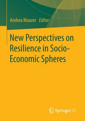 New Perspectives on Resilience in Socio-Economic Spheres de Andrea Maurer