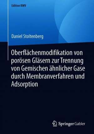 Oberflächenmodifikation von porösen Gläsern zur Trennung von Gemischen ähnlicher Gase durch Membranverfahren und Adsorption de Daniel Stoltenberg