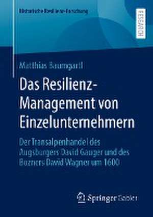 Das Resilienz-Management von Einzelunternehmern: Der Transalpenhandel des Augsburgers David Gauger und des Bozners David Wagner um 1600 de Matthias Baumgartl