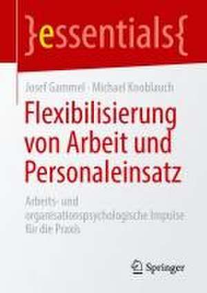 Flexibilisierung von Arbeit und Personaleinsatz: Arbeits- und organisationspsychologische Impulse für die Praxis de Josef H. Gammel