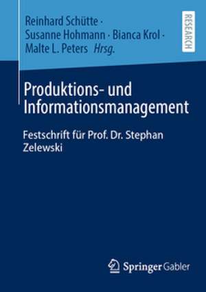 Produktions- und Informationsmanagement de Reinhard Schütte