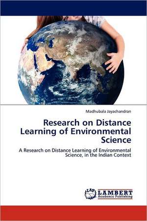 Research on Distance Learning of Environmental Science de Madhubala Jayachandran