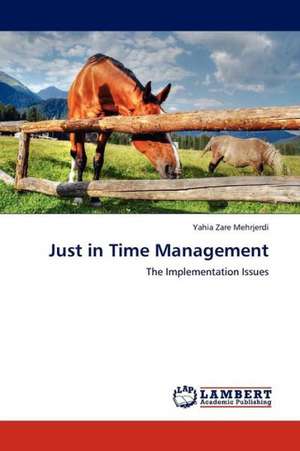 Just in Time Management de Zare Mehrjerdi Yahia