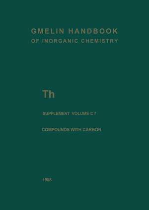 Th Thorium: Compounds with Carbon: Carbonates, Thiocyanates, Alkoxides, Carboxylates de Kenneth W. Bagnall