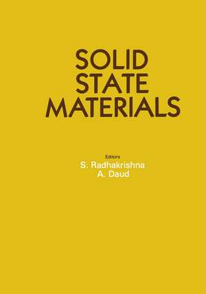 Solid State Materials de S. Radhakrishna