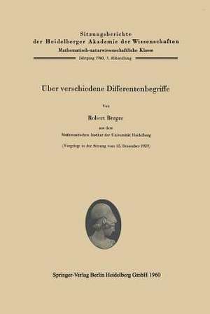 Über verschiedene Differentenbegriffe de Robert Berger