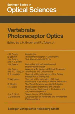 Vertebrate Photoreceptor Optics de J. M. Enoch