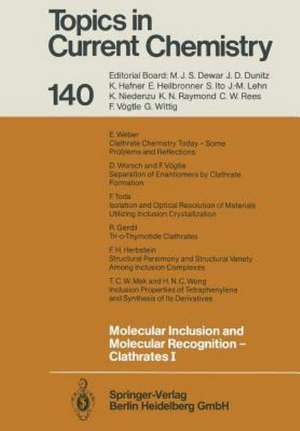 Molecular Inclusion and Molecular Recognition — Clathrates I de Raymond Gerdil