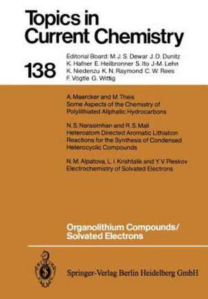 Organolithium Compounds/Solvated Electrons de N.M. Alpatova