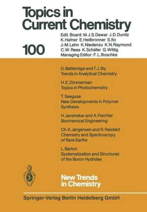 New Trends in Chemistry de L. Barton