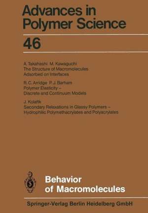 Behavior of Macromolecules de R.C. Arridge