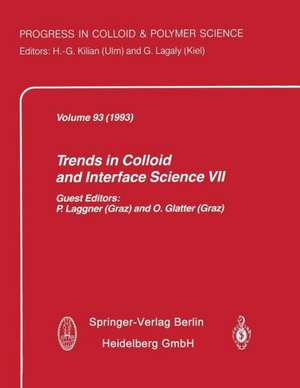 Trends in Colloid and Interface Science VII de P. Laggner