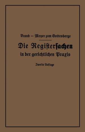 Die Registersachen de Arthur Brand