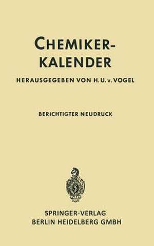 Chemiker-Kalender de Hans Ulrich von Vogel