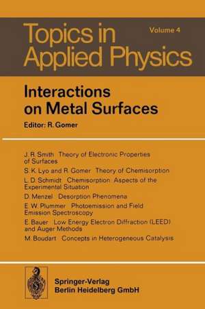 Interactions on Metal Surfaces de J.R. Smith