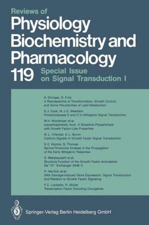 Reviews of Physiology, Biochemistry and Pharmacology: Volume: 119 de M. P. Blaustein