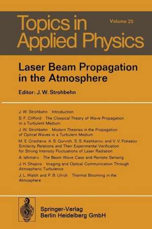 Laser Beam Propagation in the Atmosphere de J. W. Strohbehn