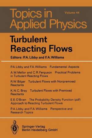 Turbulent Reacting Flows de P.A. Libby