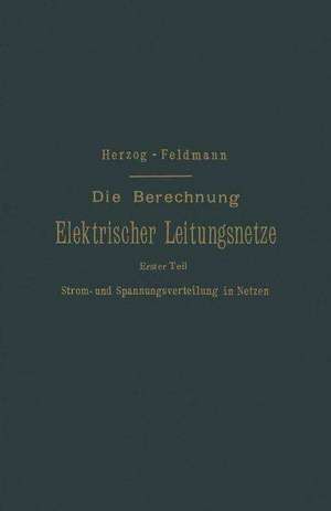 Die Berechnung Elektrischer Leitungsnetze in Theorie und Praxis de Josef Herzog