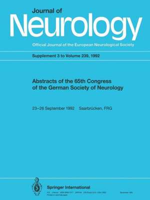 Abstracts of the 65th congress of the German Society of Neurology de K. Schimrigk