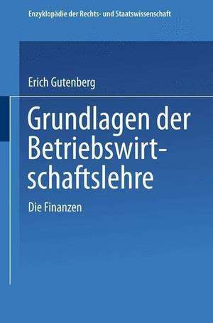 Grundlagen der Betriebswirtschaftslehre de Erich Gutenberg