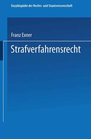 Strafverfahrensrecht de Franz Exner