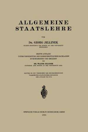 Allgemeine Staatslehre de Georg Jellinek