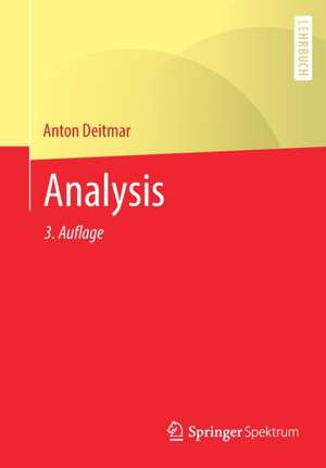 Analysis de Anton Deitmar